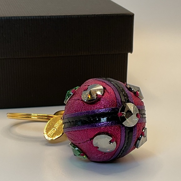 Miu Miu Pink and Gold Keychain/Bagcharm with Studded Accents - Picture 6 of 7